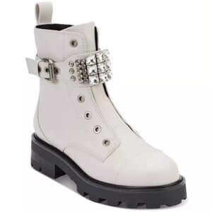 Karl Lagerfeld Paris Woman’s Maeva Combat & Zip Up Boots